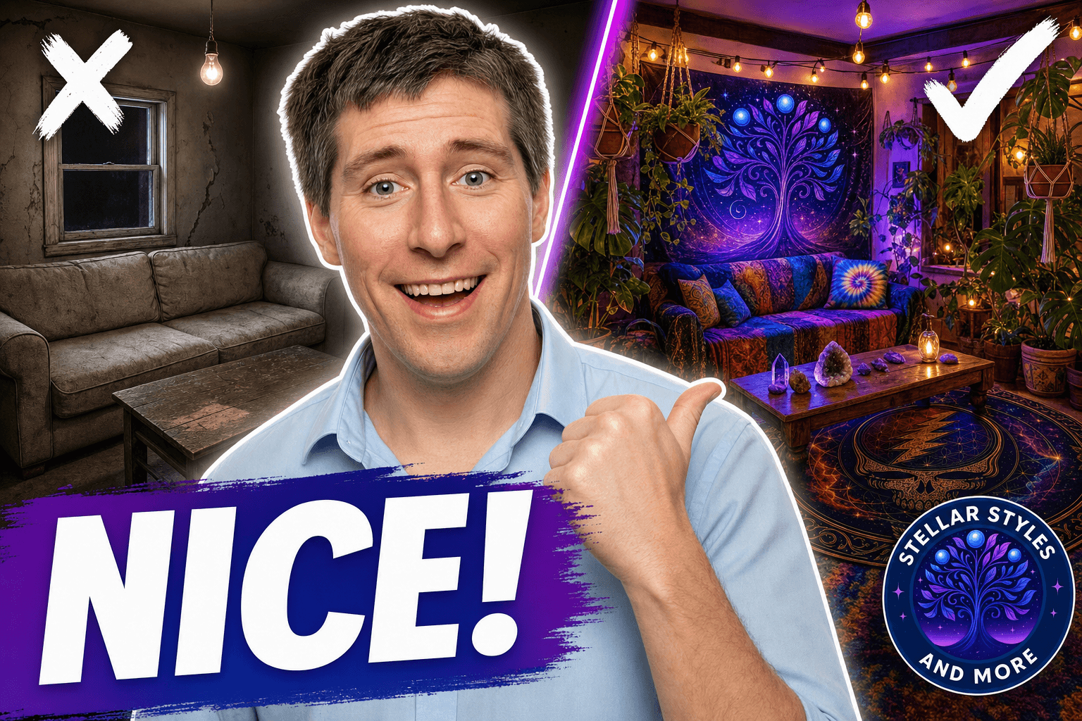 Generated thumbnail showing a creator pointing at a bold comparison layout